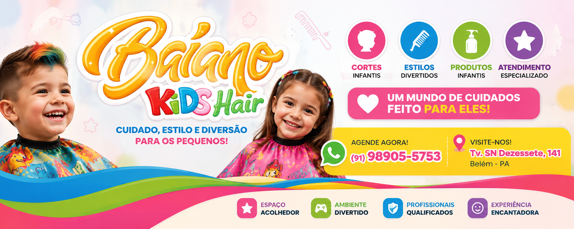 Foto de capa do perfil Baiano Kids Hair no Google
